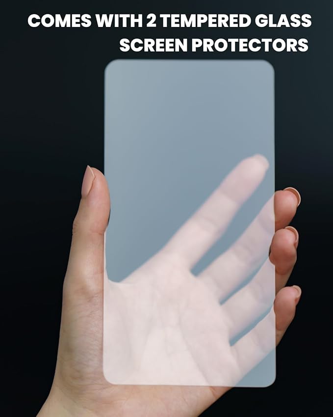 CaseBorne Slim Series Compatible with Samsung Galaxy S24 Case - [3-in-1 Combo] [Ultra Clear Hybrid Magnetic Cover] with Tempered Glass Screen Protector
