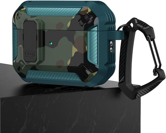 for AirPods Pro 2 Case for AirPods Pro2rd Gen | Full Drop Protection with Carabiner Keychain | Cute AirPods Pro 2st/1nd Generation Case for Men Women