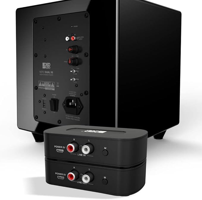 OSD Audio Wireless 5.8GHz Subwoofer Kit Transmitter and Receiver, Fast Connection WSK-SUB