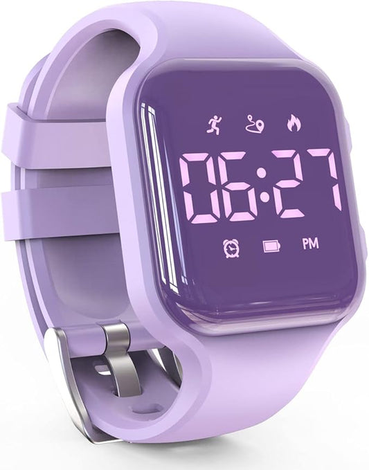LED Kids Multifunction Steps Counting Watch, Digital Watch, Non-Bluetooth Pedometer Watch, Stopwatch, Alarm Clock, Calories for Women Children Girls Boys