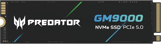 Acer Predator GM9000 1TB SSD, PCIe Gen5x4 NVMe M.2 SSD, Up to 14,000MB/s, SLC + DRAM Cache, PCIe 5.0 Internal Solid State Drive, Compatible with Desktops Laptop PC AI Work
