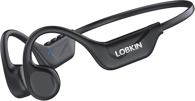LOBKIN Bone Conduction Headphones Bluetooth 5.4 - Open Ear Headphones Wireless with Mic, IPX5 Waterproof Sports Earphones for Running, Gym Workout, Ski, Cycling