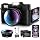 6K Digital Camera for Photography Autofocus, 2026 Upgraded 64MP WiFi Vlogging Camera for YouTube with 3" 180° Flip Screen 16X Zoom, 64GB SD Card & 2 Batteries Compact Travel Camera for Beginners Teens