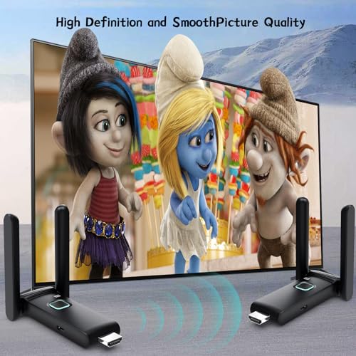 Wireless HDMI 4 Receivers and Transmitter,Up to 6 RX,Extender Plug and Play