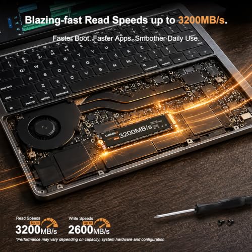 1TB M.2 NVMe SSD 2280, PCIe Gen3 x4 Internal Solid State Drive, Up to 3200MB/s, 3D NAND TLC with SLC Cache, High-Speed Storage Upgrade for Laptop & Desktop PC