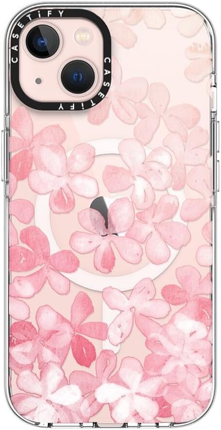 CASETiFY Clear iPhone 13 Case [Not Yellowing / 6.6 ft. 3X Military Grade Drop Protection/Compatible with Magsafe] - Spring Blossoms - Clear