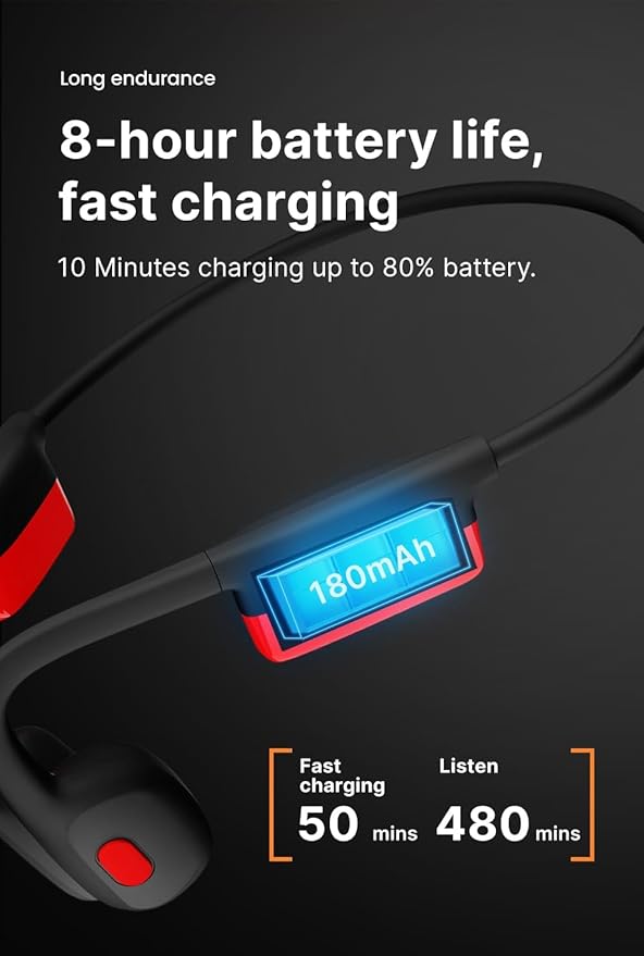 ePP-BC-18 Military grade Intelligent Bone Conduction Open Ear Smart Bluetooth Headphone Technology latest audio technology dual mics for advance noise cancelation (ENC) and clear conversation