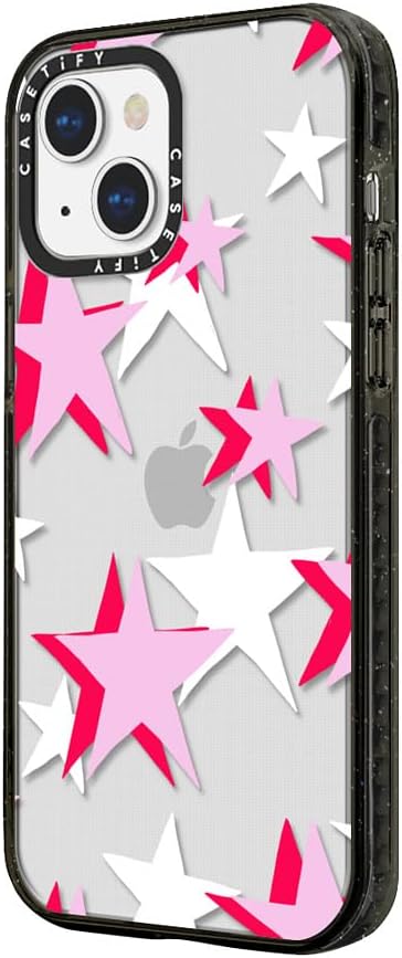 CASETiFY Impact iPhone 13 Case [6.6ft Drop Protection] - Triple Stars - Clear Black