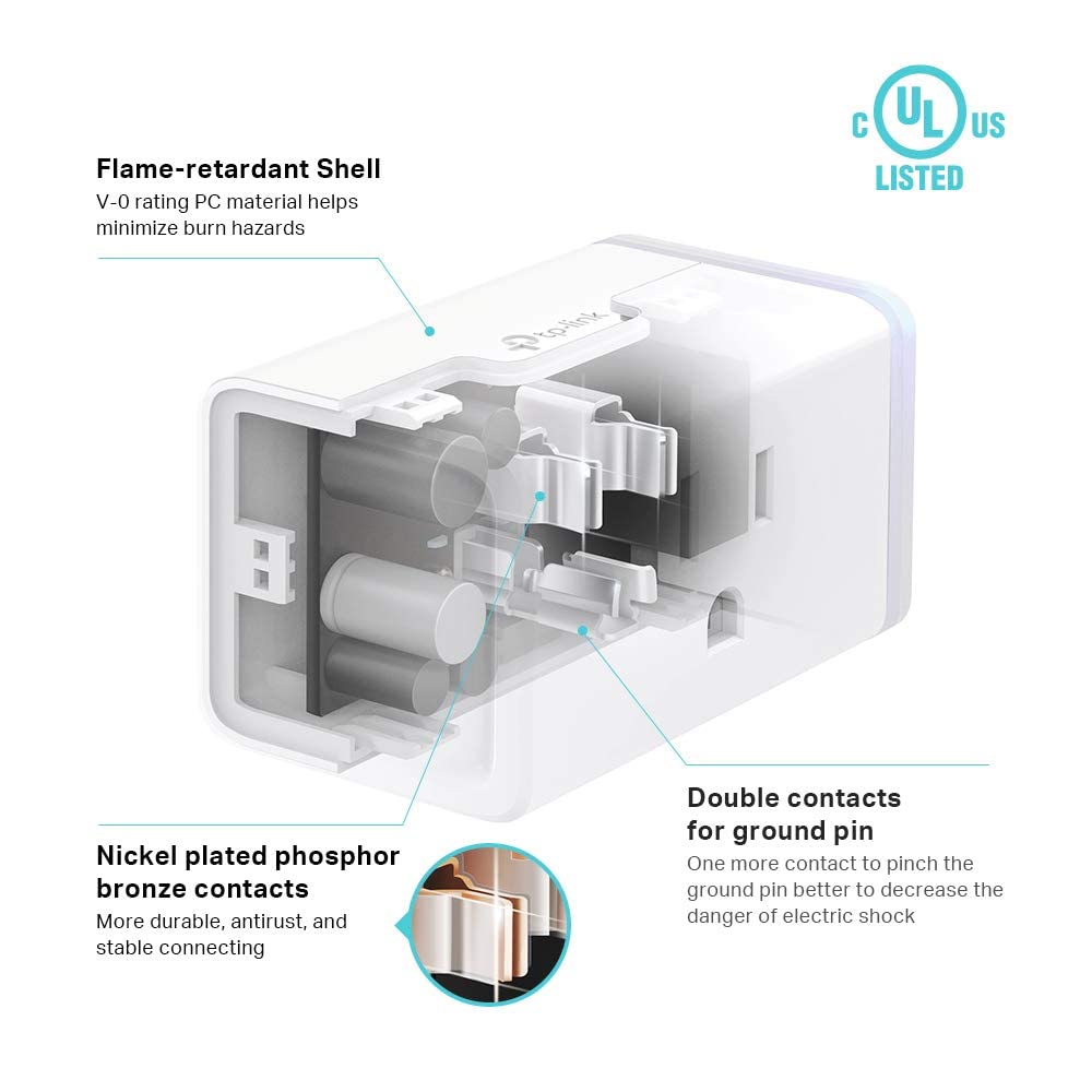 WiFi Smart Plug 4-Pack Works with Alexa and Google Home No Hub Required 15 Amp UL Certified White
