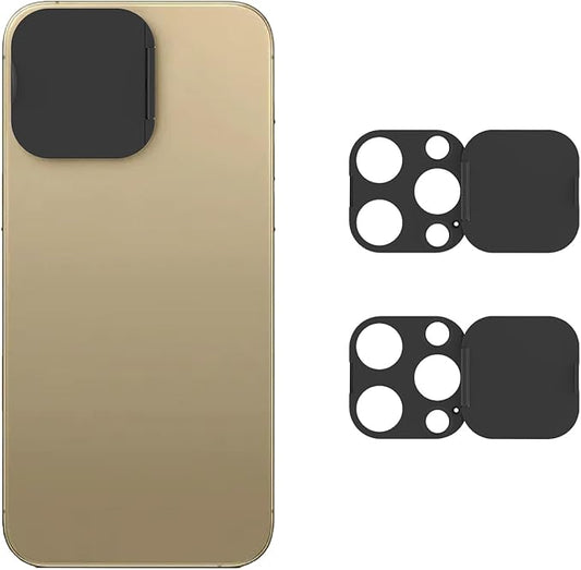 Phone Camera Lens Cover Compatible for Phone 16 Pro/ 16 Pro Max,Camera Lens Protector to Protect Privacy and Security,Strong Adhesive Black-2 Pack