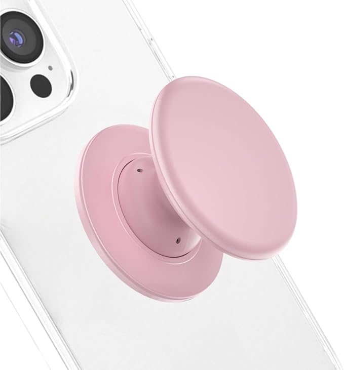 Macaron Solid Color Design Expandable and Collapsible Mobile Phone Grip Stand Holder for Phone Tablet Cell Phone Accessory, Pink