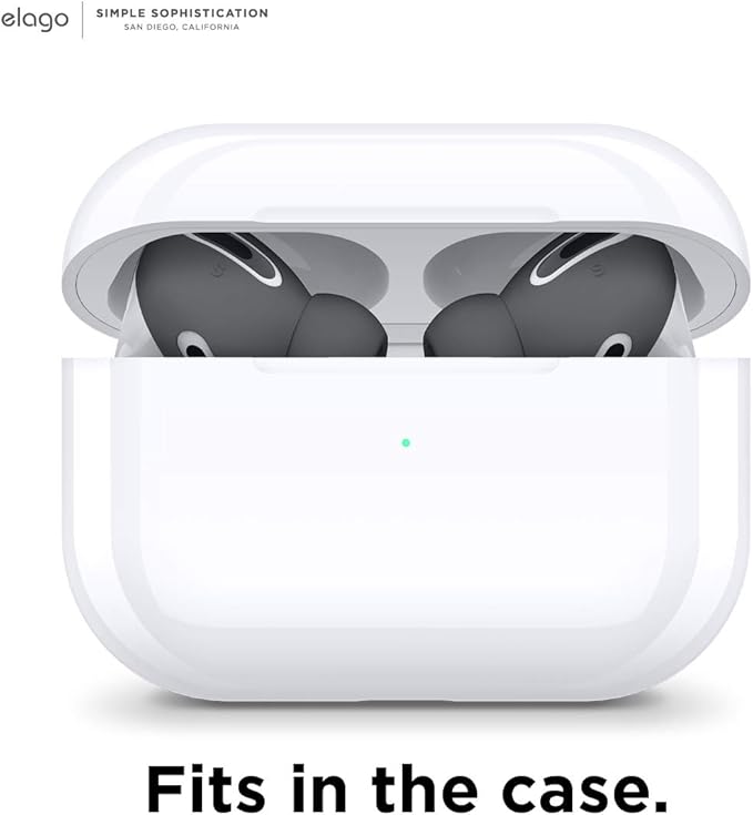 elago [6 Pairs] AirPods Pro Ear Tips with Integrated Earbuds Cover Designed for Apple AirPods Pro, Fit in The Case, Anti-Slip, [3 Sizes: Large + Medium + Small] [US Patent Registered] (Dark Grey)
