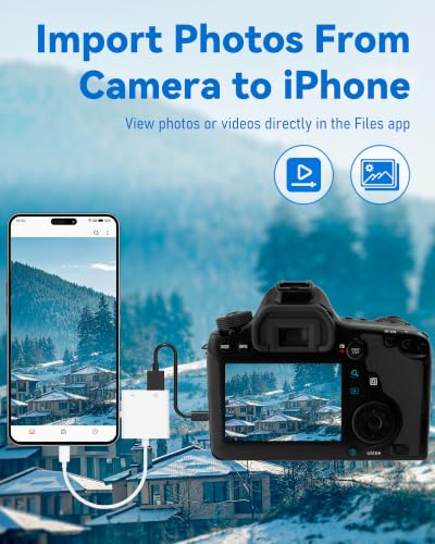 USB C to USB Camera Adapter with 30W PD Charging Port