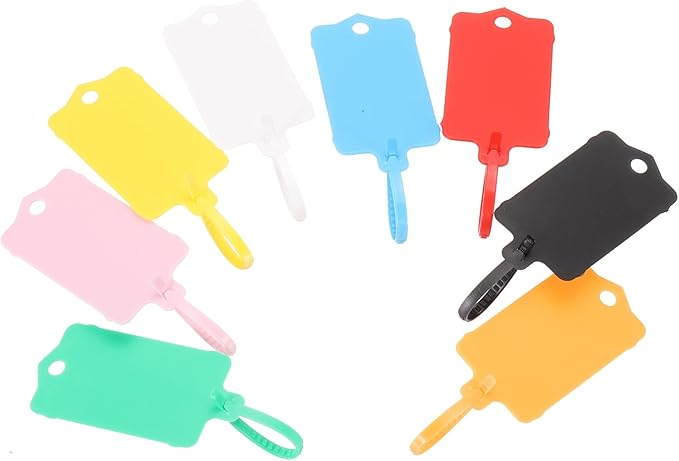 MECCANIXITY Plastic Tags, 1.5x2.5 Inch Black, 25 Packs