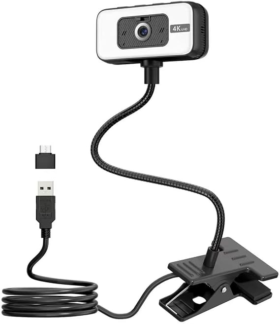 Webcam for PC, 4K 30 FPS Streaming Camera with Light, for Desktop/Laptop - Image 7