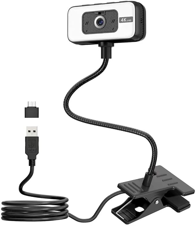 Webcam for PC, 4K 30 FPS Streaming Camera with Light, for Desktop/Laptop - Image 8