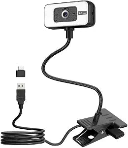 Webcam for PC, 4K 30 FPS Streaming Camera with Light, for Desktop/Laptop - Image 1