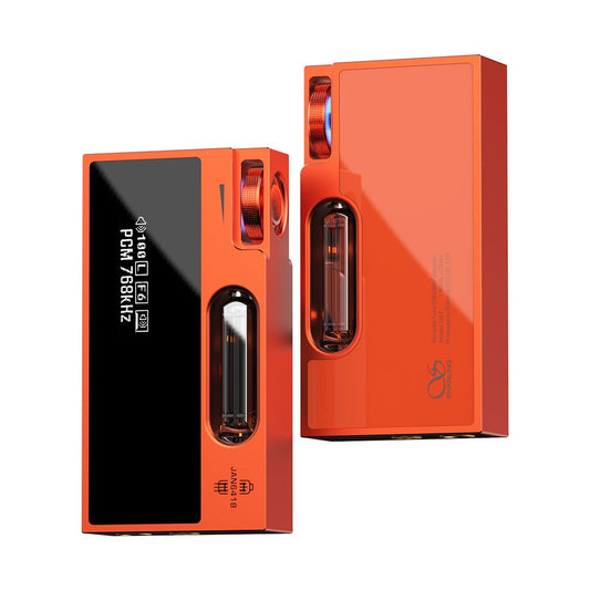 SHANLING UA7 Portable Headphone Amplifier,High-End with Tube Flavoring,USB Dongle DAC AMP,ES9069 DAC,Dual JAN6418 Tubes,Support 768kHz/32bit,DSD512,577mW@32Ω Output,3.5mm+4.4mm Jack (Orange)