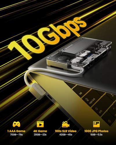 Disk Pro 1TB Portable SSD with Active-Cooling Fan, 10 Gbps with HDMI 2.1