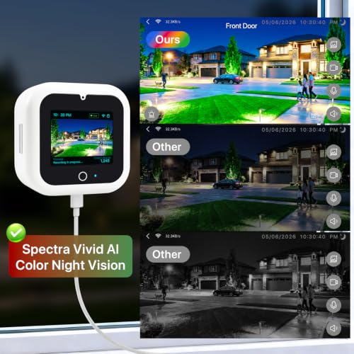 Window Camera with Smart Screen, 3K 5MP Indoor Home | Home Security Ca - Image 4