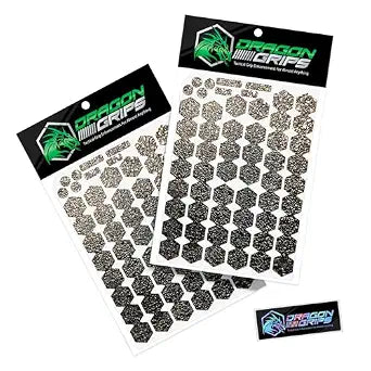 Dragon Grips Universal Controller Grips, 18 Pcs Black Textured Non-Slip Rubber for Xbox, PS4 & PS5 Controller Grip Tape, Perfectly Fit to Any Handles, Sweat Resistant to Enhance Gaming Control, 2 Pack