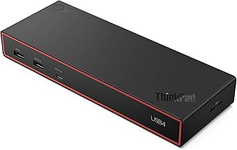 Lenovo ThinkPad USB4 Dock 5000, 40Gbps Bandwidth, Universal Compatibility, 65W Charging, Multiple Display Support, Black - Image 1