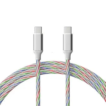 10FT LED USB C Cable Starry Light CtoC Charger Lighted USB C Cord(Colorful)