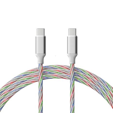 10FT LED USB C Cable Starry Light CtoC Charger Lighted USB C Cord(Colorful)