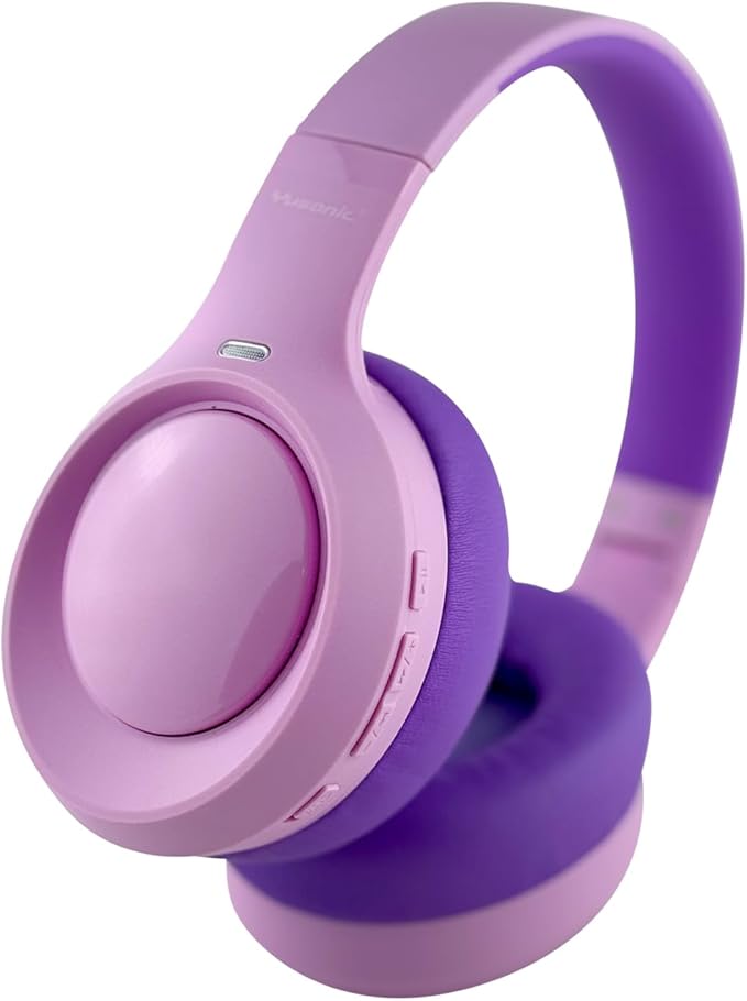Active Noise Cancelling Headphones for Girls, 70H Play Time, Safe Volume 94dB, Bluetooth 6.0, Hybird ANC Kids Headphones Wireless for School/Travel/Airplane(Purple Pink)