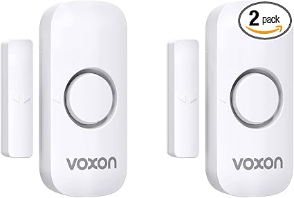 Door Alarms for Kids Safety, VOXON Window Alarm Door Alarm for Home Security Personal Security Window Alarms Sensor Burglar Door Alarm for Pool, Cars, Sheds, Caravans DIY Kit Pack of 2