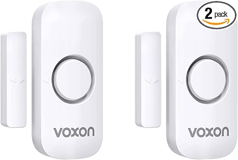 Door Alarms for Kids Safety, VOXON Window Alarm Door Alarm for Home Security Personal Security Window Alarms Sensor Burglar Door Alarm for Pool, Cars, Sheds, Caravans DIY Kit Pack of 2