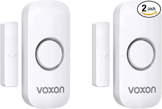 Door Alarms for Kids Safety, VOXON Window Alarm Door Alarm for Home Security Personal Security Window Alarms Sensor Burglar Door Alarm for Pool, Cars, Sheds, Caravans DIY Kit Pack of 2