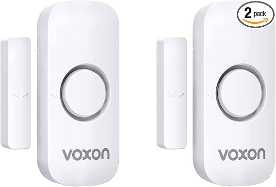 Door Alarms for Kids Safety, VOXON Window Alarm Door Alarm for Home Security Personal Security Window Alarms Sensor Burglar Door Alarm for Pool, Cars, Sheds, Caravans DIY Kit Pack of 2