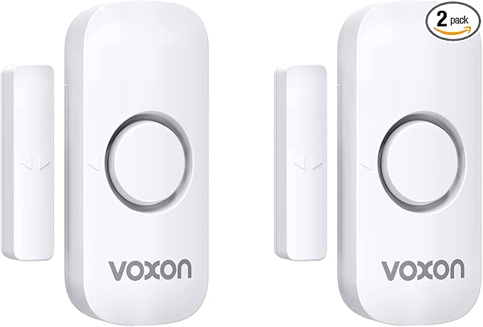 Door Alarms for Kids Safety, VOXON Window Alarm Door Alarm for Home Security Personal Security Window Alarms Sensor Burglar Door Alarm for Pool, Cars, Sheds, Caravans DIY Kit Pack of 2