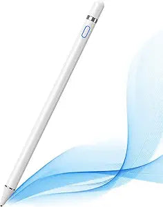 DOGAIN Active Digital Stylus Pen for Touchscreen, Stylus Pencil for Apple iPad mini/Pro/Air, Switch, Samsung, iPhone, Android and Most Phone & Tablet, 1.5mm Fine Point Rechargeable Pens - White