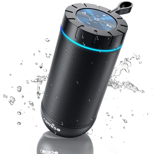 comiso Bluetooth Speaker, IP65 Waterproof, 24H Play, TWS, 360° HD Stereo