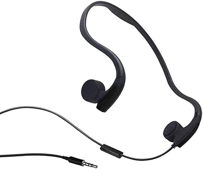 Bone Conduction Headphones, Open-Ear Wired Sports Bone Conduction Earbuds, 3.5mm Connector Sweat Resistant Headphones for Sports Running Driving Cycling Workouts,Black