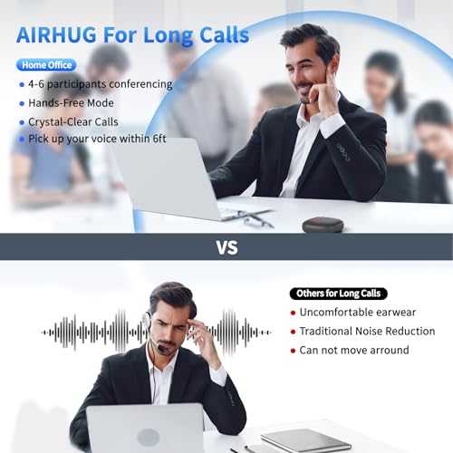 AIRHUG Conference Speaker and Microphone, Bluetooth & USB Speakerphone