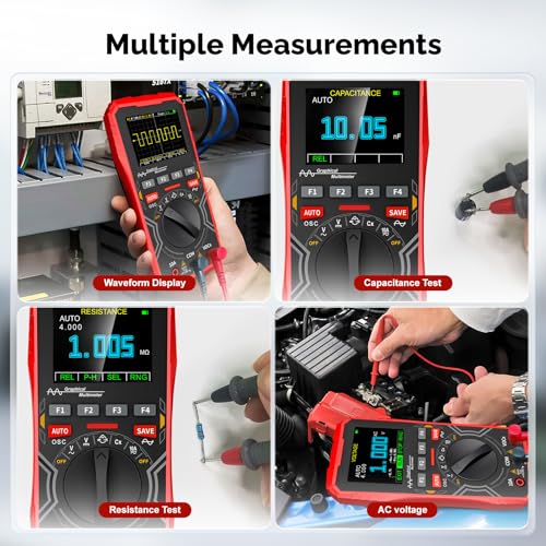 2-in-1 Handheld Oscilloscope Multimeter Auto-Ranging Digital Tester - Image 4