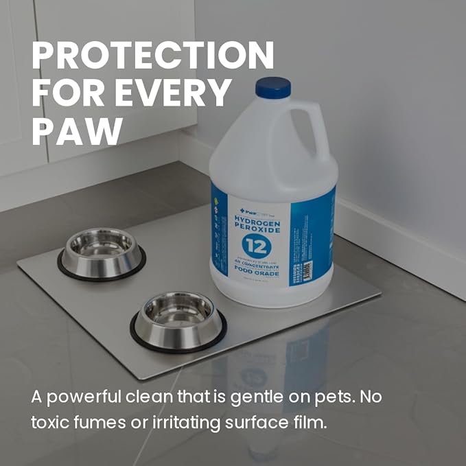 Hydrogen Peroxide 12 Percent 1 Gallon - Multi-Surface Cleaner for Counters, Bathtubs, Floors, Carpets, Cold Plunge and More.
