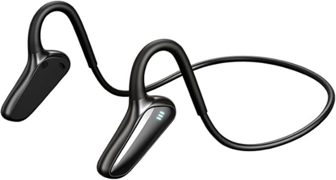 Open Ear Bluetooth Sport Headphones,Bone Conduction Headsets with Mic Wireless Earbuds Waterproof Bluetooth Earhook Earphones Neckband 15H Playtime for Running Bicycle Cycling Workouts(black)