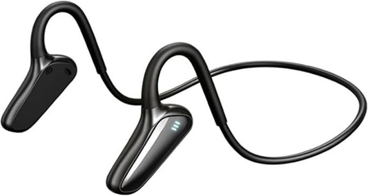Open Ear Bluetooth Sport Headphones,Bone Conduction Headsets with Mic Wireless Earbuds Waterproof Bluetooth Earhook Earphones Neckband 15H Playtime for Running Bicycle Cycling Workouts(black)