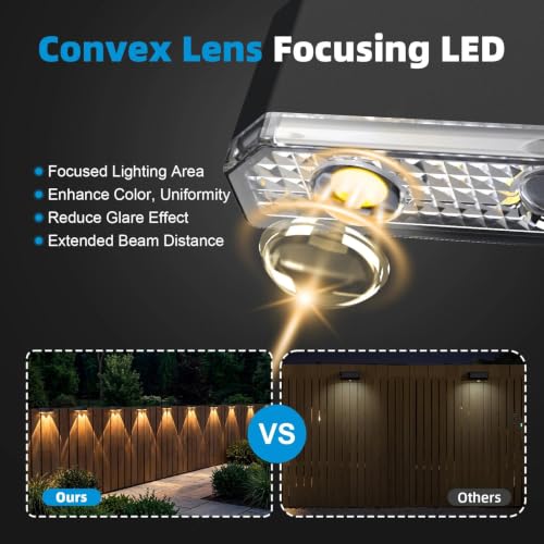 Solar Fence Lights 12-Pack — Warm White Outdoor Deck Lighting - Image 3