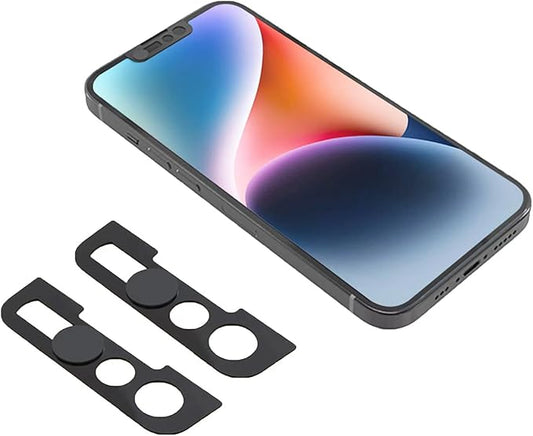 Phone Front Camera Cover,Webcam Cover Compatible for iPhone 16e / 14/14 Plus / 13/13 Mini /13 Pro / 13 Pro Max,Protect Privacy and Security,Not Affect Face ID, 2 Pack-Black