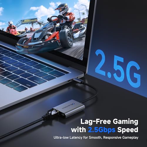 Cable Matters USB C to 2.5Gb Ethernet Adapter with 140W Charging