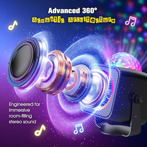 Portable Karaoke Microphone Machine: Bluetooth Karaoke Speaker with Disco Light Wireless Microphones for Adults Kids Toys for Boys Age 4-7 8-12 Birthday Gifts for 3-15 Year Old Teen Boy Kid