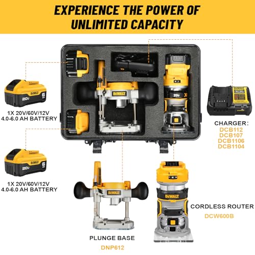 Hard Case for Dewalt Router - Tool Bag for Cordless Woodworking Router Tool