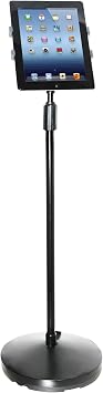 Kantek Floor Stand For Ipad And Other Tablets, Black