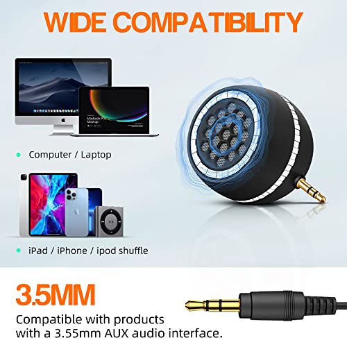 Mini Portable Speaker, 3W Mobile Phone Speaker Line-in Speaker with 3.5mm AUX Audio Interface for Smartphone/Tablet/Computer