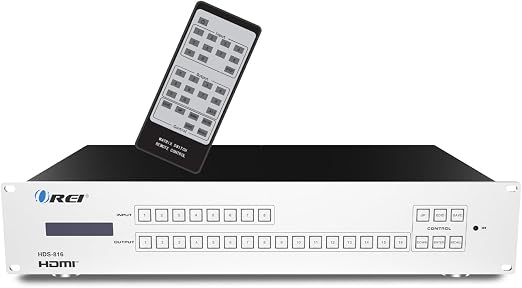 OREI 8x16 HDMI Matrix Switch – 4K@30Hz, EDID, RS-232, WebGUI, IR, HDCP 2.2